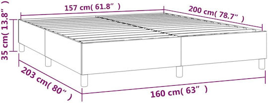vidaXL Bett Übergröße Mit Stoff Dunkelgrün Für Matratze 160x200cm