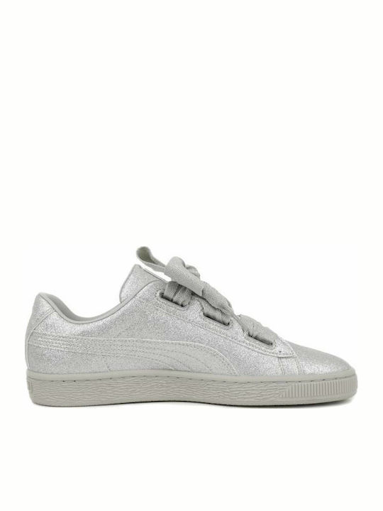 PUMA Basket Heart Holiday Glamour Ασημί