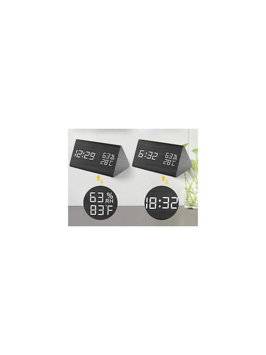 Tabletop Digital Clock with Alarm Black AT000100254