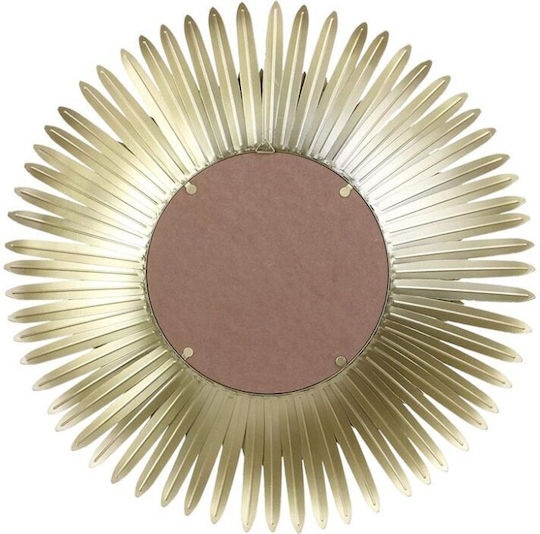 Wandspiegel mit Gold Metallisch Rahmen Durchmesser 53cm 1Stück