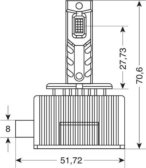 Lampa Лампи Автомобила D3R / D3S Canbus LED 12-24V 35W 2бр