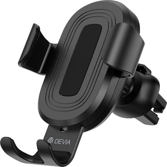 Devia Βάση Κινητού Αυτοκινήτου Gravity Sensor Car Wireless Charger με Ρυθμιζόμενα Άγκιστρα και Ασύρματη Φόρτιση