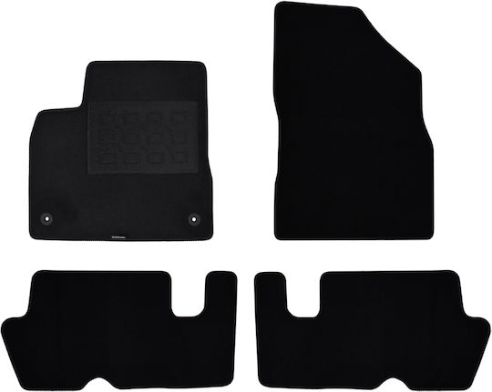 Lampa Set of Front and Rear Mats 4pcs for Volkswagen Caddy 01/2021+ Black