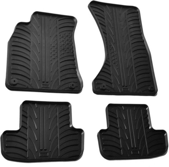 Lampa Set of Front and Rear Mats 4pcs for Audi A5 Hyundai Coupe 2017 Black
