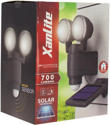 Xanlite Street Solar Light 700lm Natural White 4000K with Motion Sensor IP44 19cmx19cmx25cmcm
