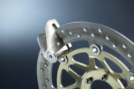 Xena Χ1 Motorcycle Disc Brake Lock with 6mm Pin in Silver