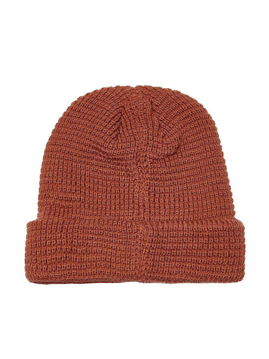 Karl Kani Signature Fisherman Ribbed Beanie Cap Brown KA223-045-2