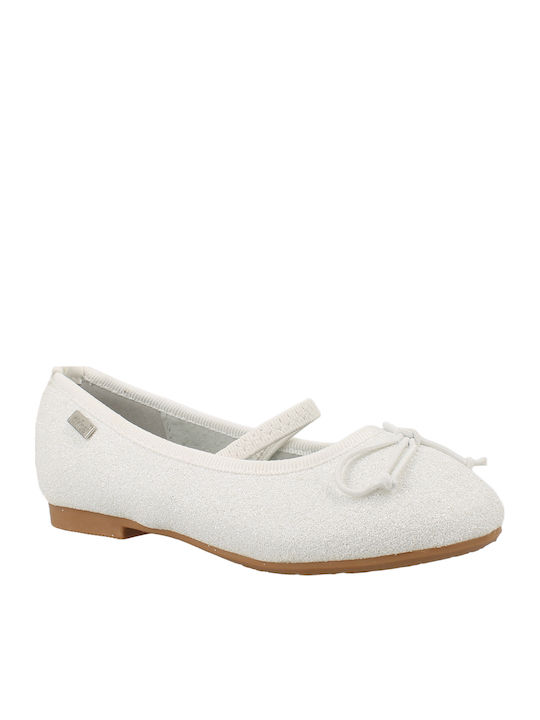 Kids Ballerinas Balarina 120 with Elastic Strap White
