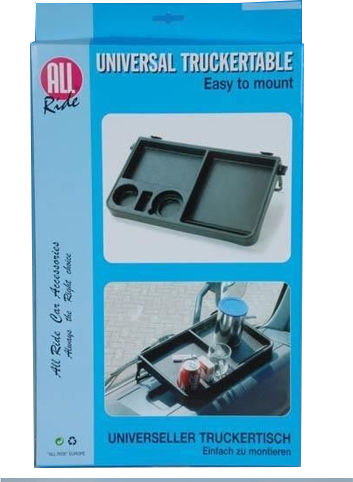 All Ride Mini Universal Τραπεζάκι με Ποτηροθήκη 43x26cm για Φορτηγό με Βάση &Βεντούζες Μαύρο