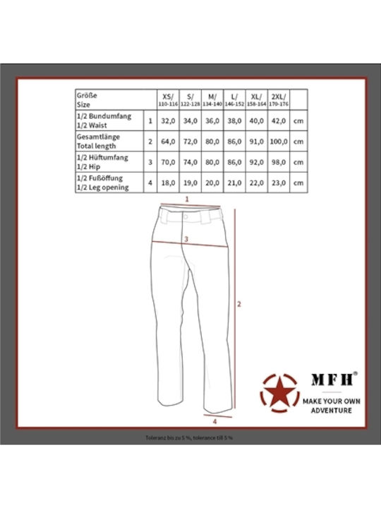 MFH Pantaloni cargo copii Negru