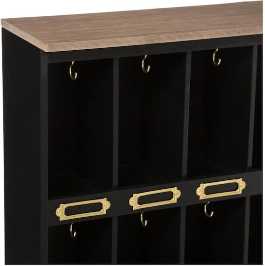 Дървена Стенна Ключалка 12 Места 33x13x53см