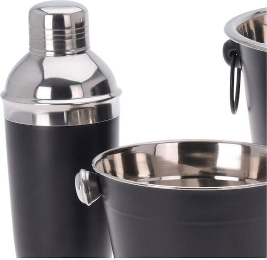 Excellent Houseware Excellent Houseware Cocktail Set from Stainless Steel Black 4 Pieces