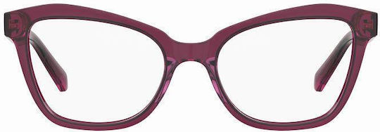 Moschino Plastic Eyeglass Frame Butterfly Pink MOL604 MU1