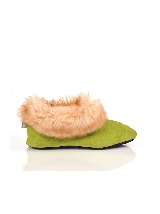 Mavrudis MRD line 4810018 Cabbage Fur Slippers from Kastoria