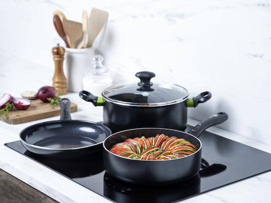 Green Pan Тиган С капачка от Алуминий Черно 24см