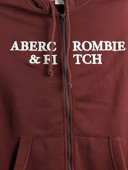 Sweatshirt with Hood Burgundy