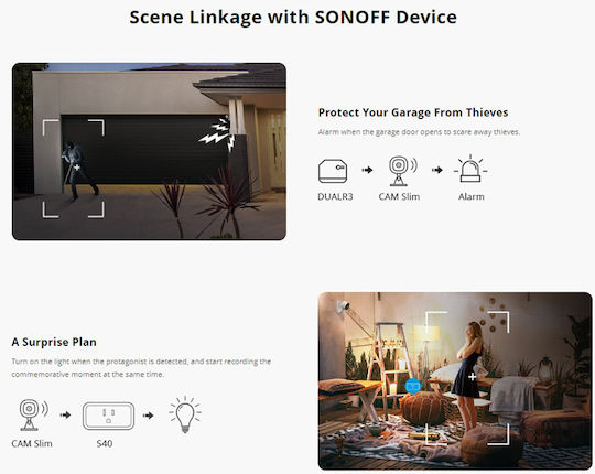 Sonoff S-CAM IP Überwachungskamera Wi-Fi Full HD 1080p mit Zwei-Wege-Kommunikation