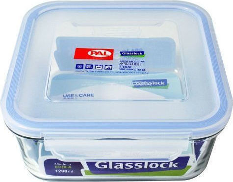 Glasslock Lunchbox Glas Blue Geeignet für die Mikrowelle 1200ml 1Stück