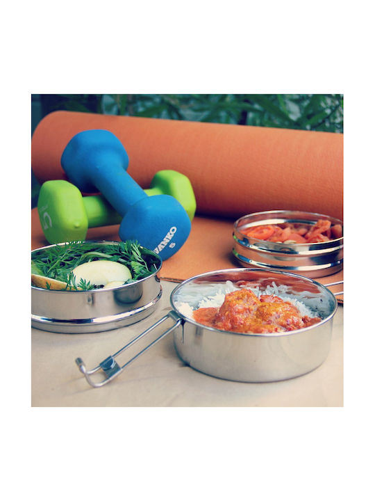 Ecolunchbox Tri Bento Δοχείο Φαγητού Inox Ασημί 1.1lt
