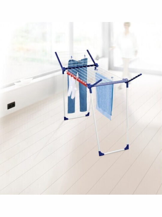 Leifheit Pegasus 150 Metallic Folding Floor Clothes Drying Rack with Hanging Length 18m