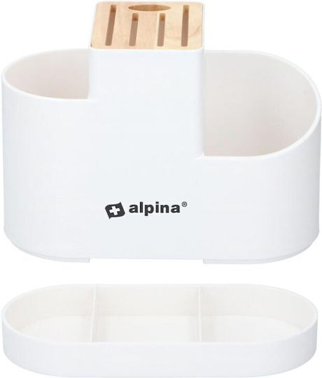 Alpina Appliances Στραγγιστήρι για Μαχαιροπίρουνα Πλαστικό Λευκό 26x12x21cm