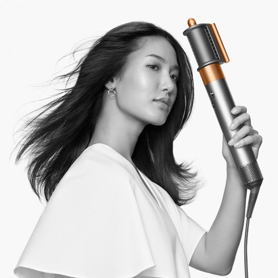 Dyson HS05 Airwrap Complete Long Electric Brush with Air & Rotating Head for Straightening and Curls 1300W Vinca Blue/Rose