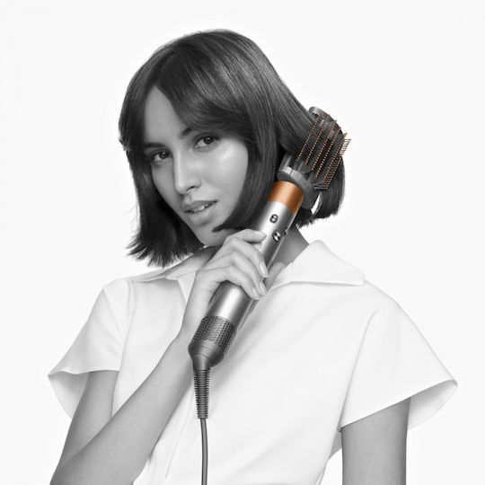 Dyson HS05 Airwrap Complete Long Electric Brush with Air & Rotating Head for Straightening and Curls 1300W Vinca Blue/Rose