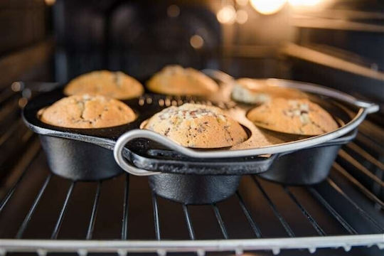 Petromax Petromax Formă de Patiserie pentru Cupcakes/Muffins din Fontă 6 Locuri 27x27x4.5buc 1buc