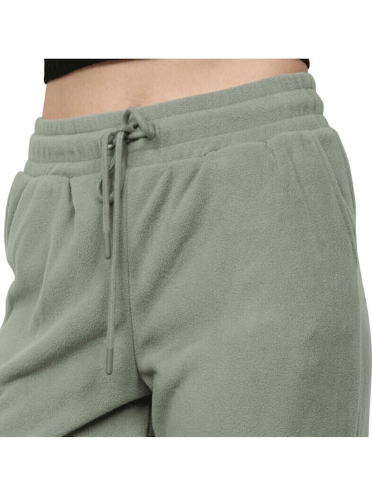 Karoi Παντελόνι Φόρμας με Λάστιχο Fleece Χακί