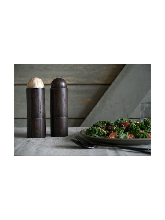 CrushGrind Aarhus Manual Wooden Spice Mill Set 18cm Brown 2pcs
