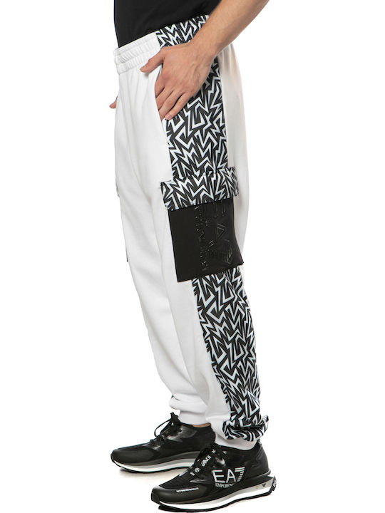 Sweatpants with Elastic White