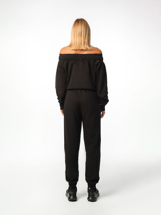 Women's Athletic Blouse Long Sleeve Black