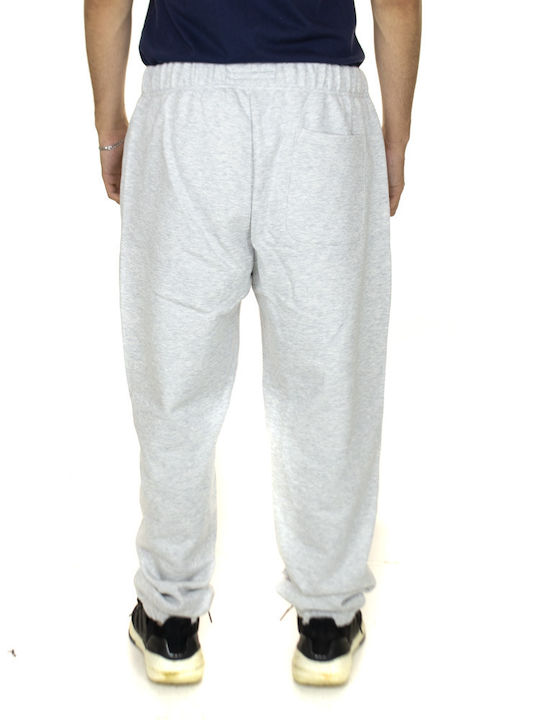 Tommy Hilfiger Badg Men's Sweatpants with Rubber Gray