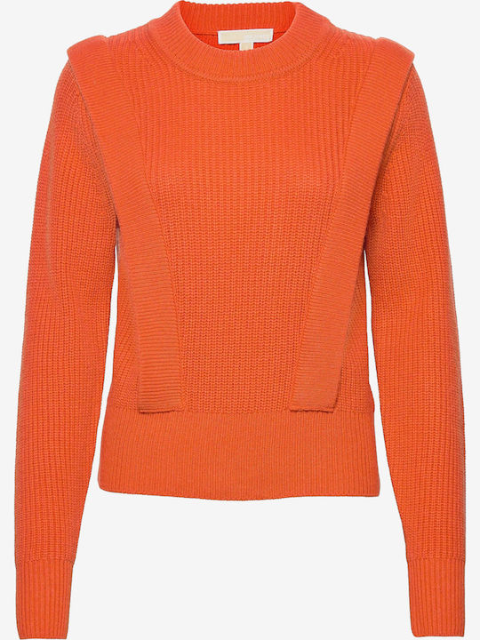 Women's Long Sleeve Crop Sweater Orange