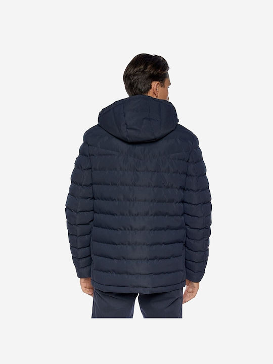 Brokers Jeans Winter Jacket Puffer Navy Blue