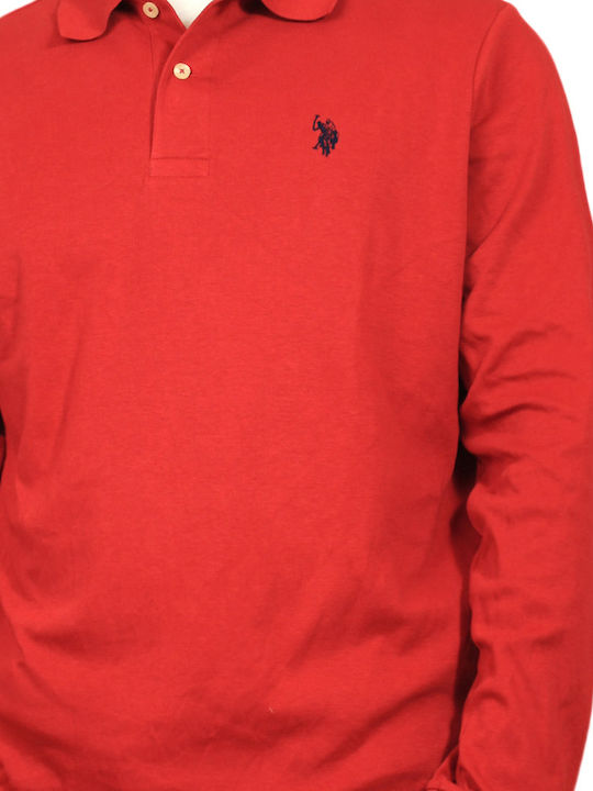 U.S. Polo Assn. Men's Long Sleeve Blouse Polo Red