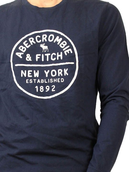 Abercrombie & Fitch Men's Long Sleeve Blouse Navy Blue