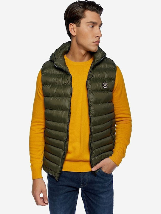 Sleeveless Jacket Puffer Khaki
