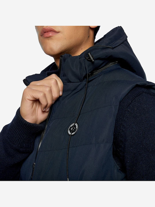 Sleeveless Jacket Puffer Blue