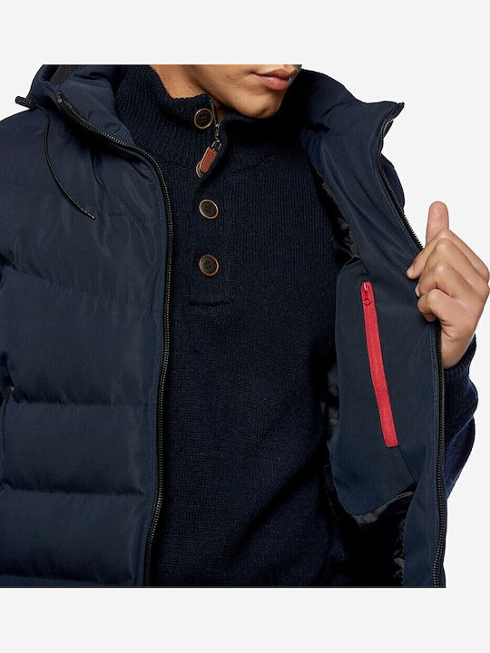 Sleeveless Jacket Puffer Blue