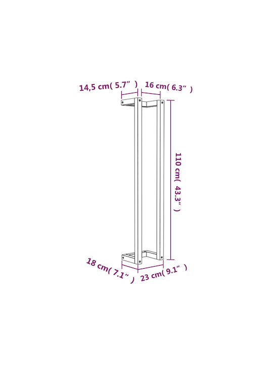 vidaXL Ράγα Μπάνιου Μονή Επιτοίχια με Βίδες ​110x110cm Λευκή