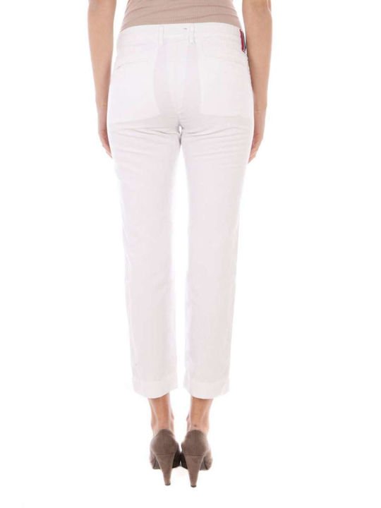 Fred Perry Women's Linen Capri Trousers White 31502639-3400