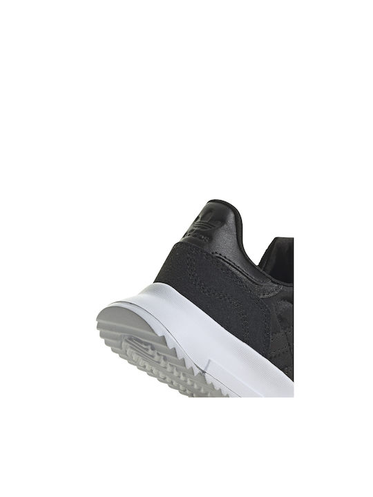 Retropy F2 Kids Sports Shoes Running with Hoop & Loop Closure Black