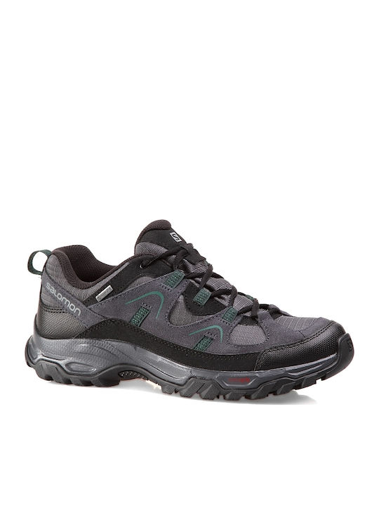 Salomon Fortaleza GTX Ανδρικά Ορειβατικά Gore-Tex Ebony / Black / Trekking Green