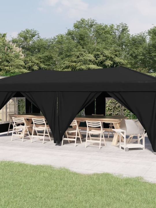 vidaXL Garden Freestanding Pavilion Black 3x6cm