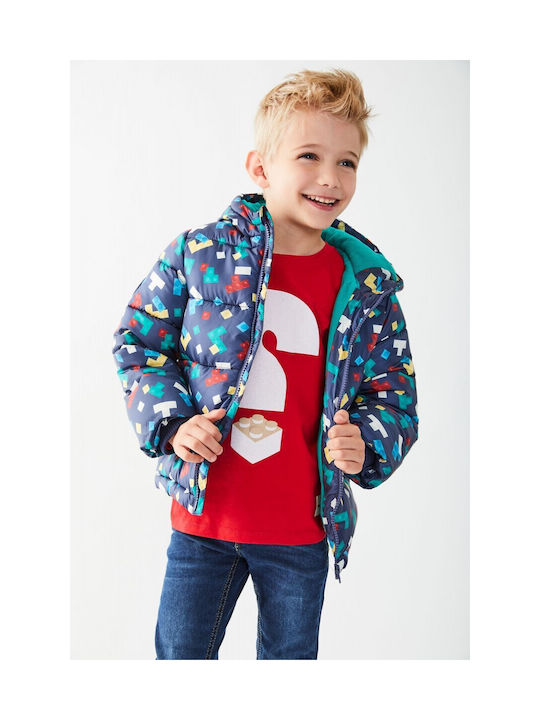 Blue bebe jacket with colorful blocks (22451410)