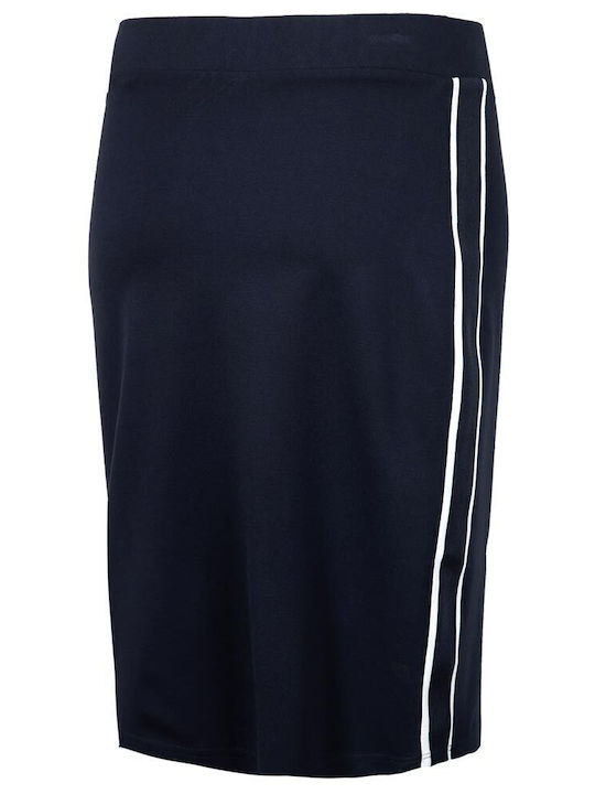 Bleistift Hoch tailliert Midi Rock Marineblau