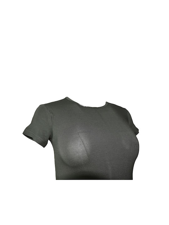 Apple Boxer Kurzärmelig Khaki Damen T-Shirt