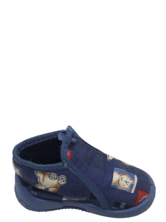 Adam's Shoes Παιδικές Παντόφλες Μποτάκια Μπλε