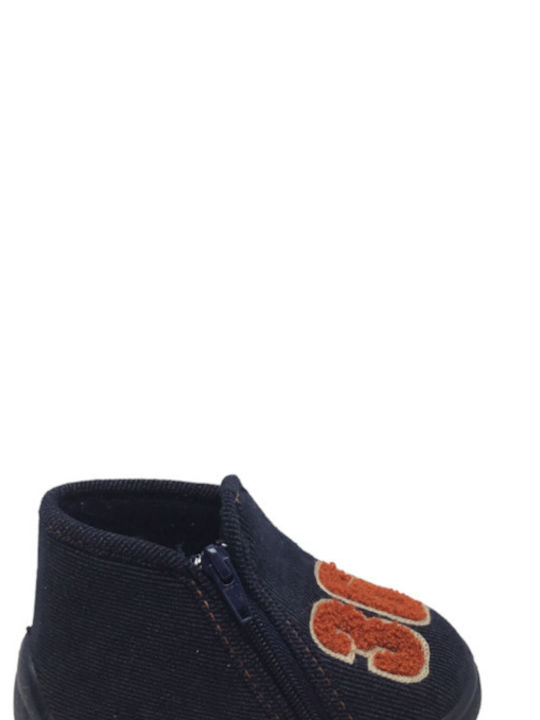 Adam's Shoes Kinderhausschuhe Stiefel Blau